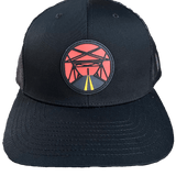 Beach Bound Mesh Snapback Hat (Black)
