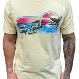 Long Island New York Retro T-shirt (Yellow)
