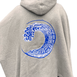 Long Island Strong Beach Wave Poncho (Heathered Grey)