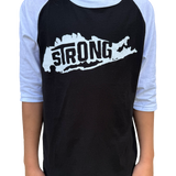 Youth Long Island Strong Black Baseball Tee