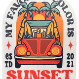 My Favorite Color Is Sunset Sticker