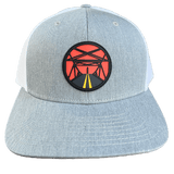 Beach Bound Mesh Snapback Hat (H Gray & White)