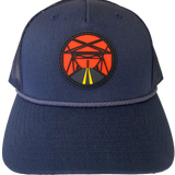 Beach Bound Snapback Hat w Rope (Navy)