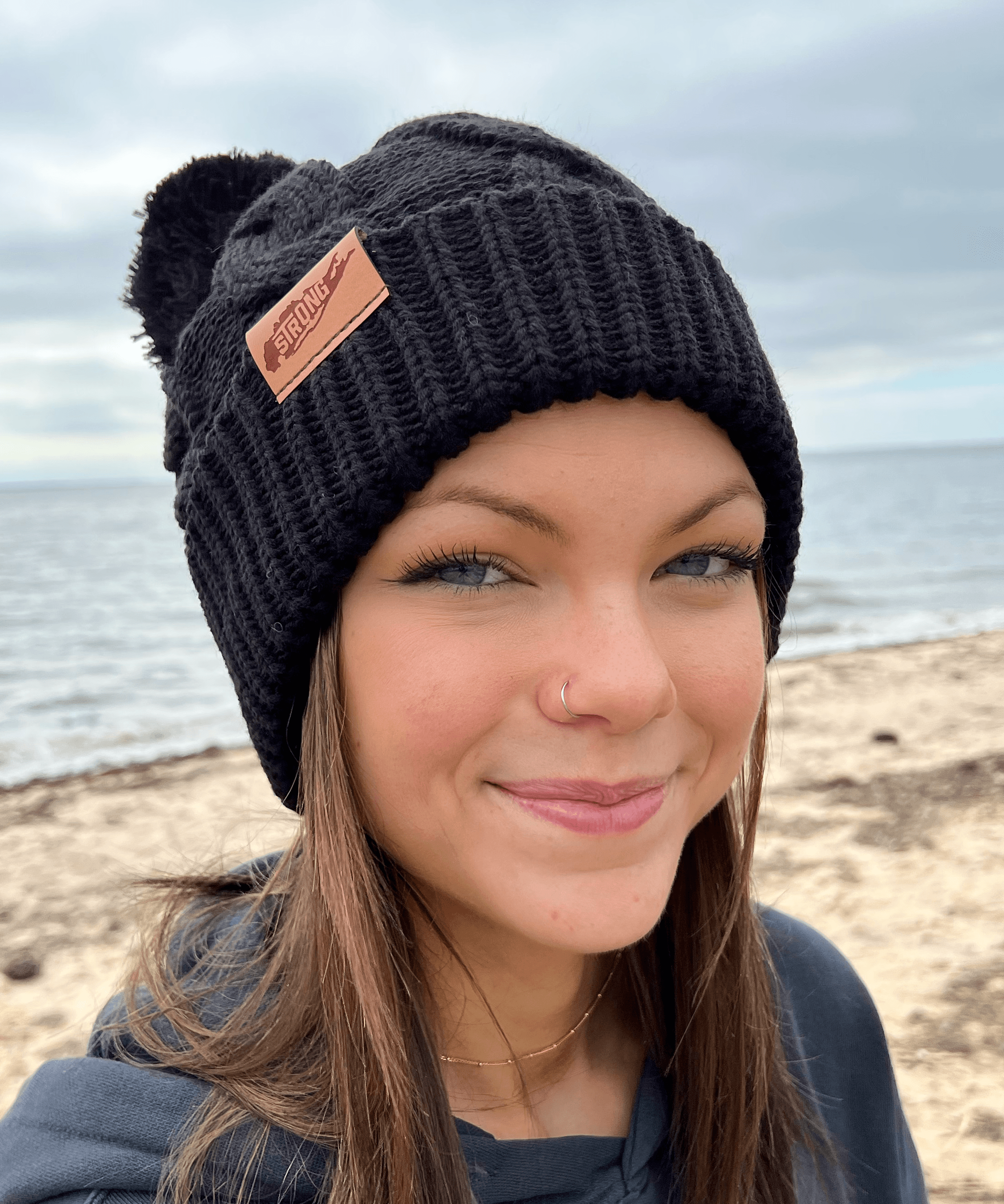 Long Island Strong Chunk Twist Pom Beanie (3 available colors)