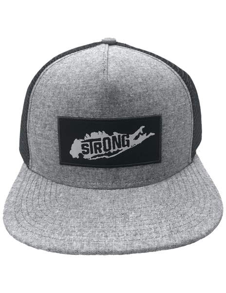 Long Island Strong Black Chambray Trucker Snapback