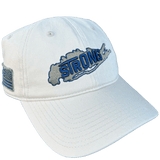 Long Island Strong Cream American Flag Strapback hat