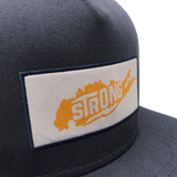 Long Island Strong Navy and Steel Trucker Snapback