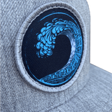 Beach Wave Mesh Snapback Hat (Heather & Black)