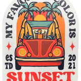 My Favorite Color Is Sunset Sticker