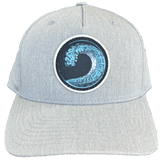 Beach Wave Snapback Hat (Heather Gray)